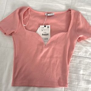 Brand new Zara crop top pink
